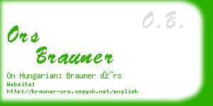 ors brauner business card